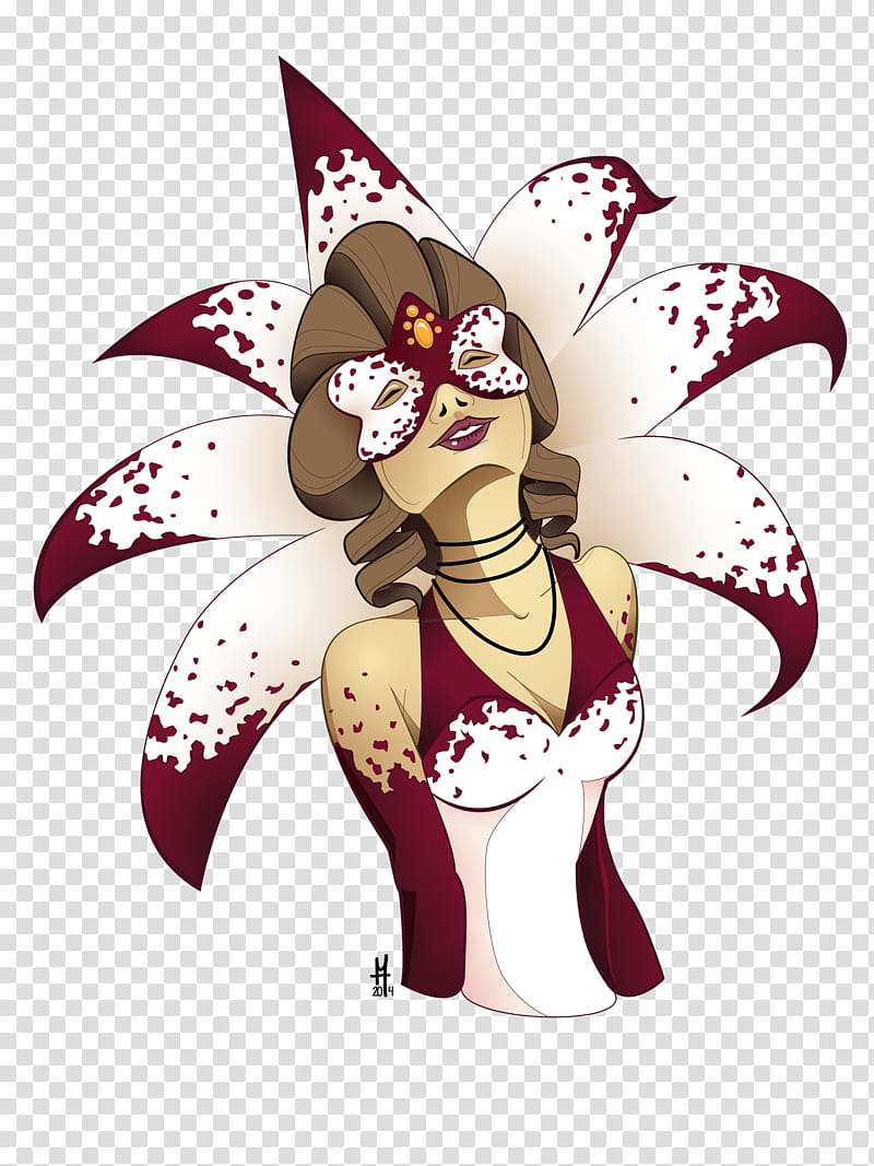 Amaryllis for carnival, woman smiling illustration transparent background PNG clipart