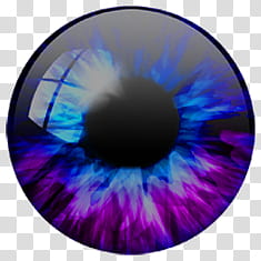 Iris , round black, blue, and purple eye transparent background PNG clipart