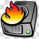 kearone Comicons, harddrive burning transparent background PNG clipart