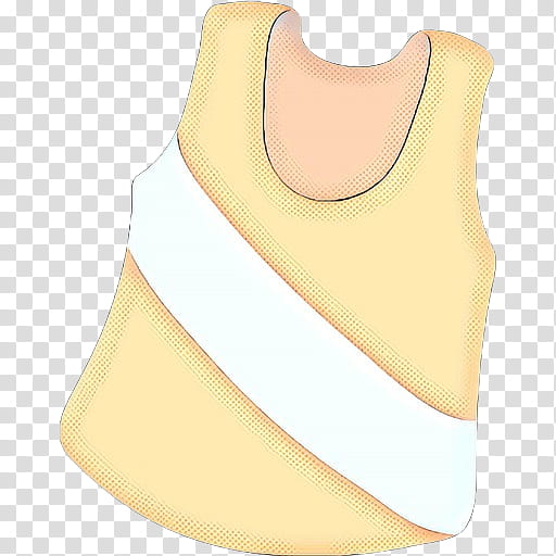 yellow clothing white neck bib, Pop Art, Retro, Vintage, Beige, Camisoles, Sleeveless Shirt, Vest transparent background PNG clipart