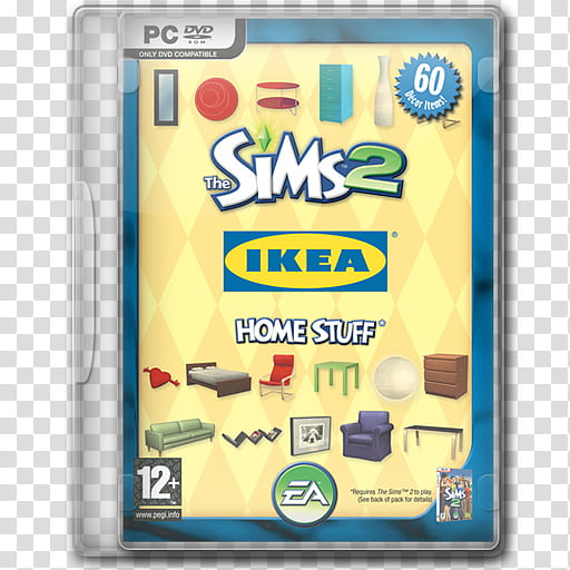 Game Icons , The-Sims--Ikea-Home-Stuff, closed PC DVD The Sims  Ikea Home Stuff case transparent background PNG clipart