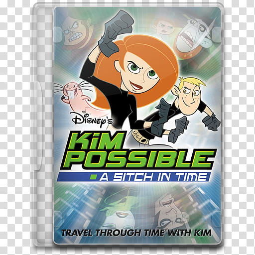 Movie Icon Mega , Kim Possible, A Sitch in Time, Disney's Kim Possible DVD case icon transparent background PNG clipart