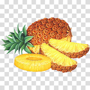 sliced of pineapple fruit graphic transparent background PNG clipart