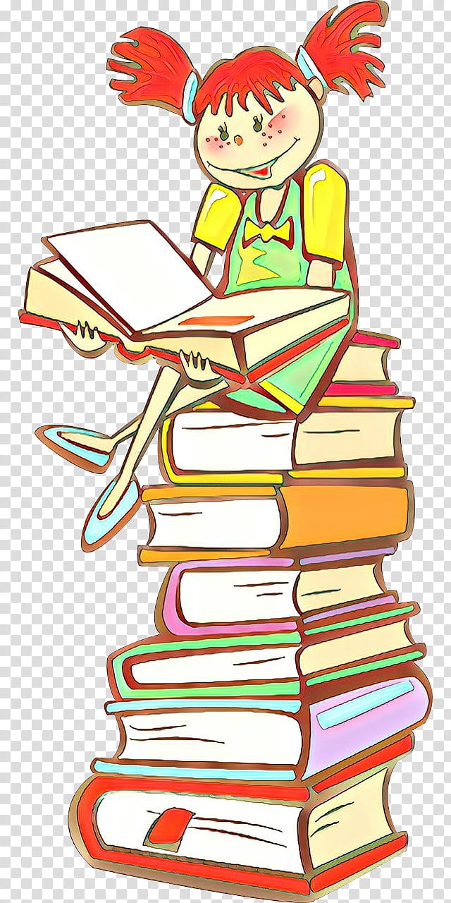 student studying books clipart