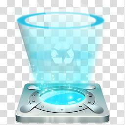 Hologram Dock icons v  , Recycle Full, Recycle Bin folder icon transparent background PNG clipart