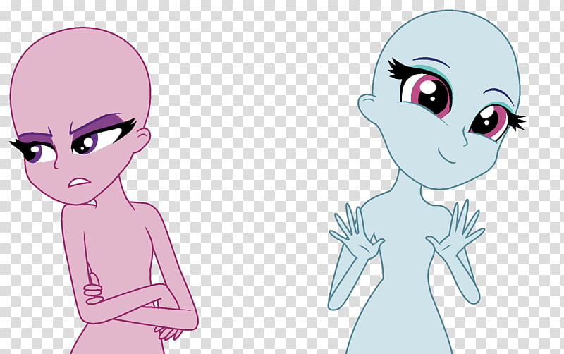 EQG Base Ta da, two pink and blue character transparent background PNG clipart