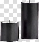 black, two black candles transparent background PNG clipart