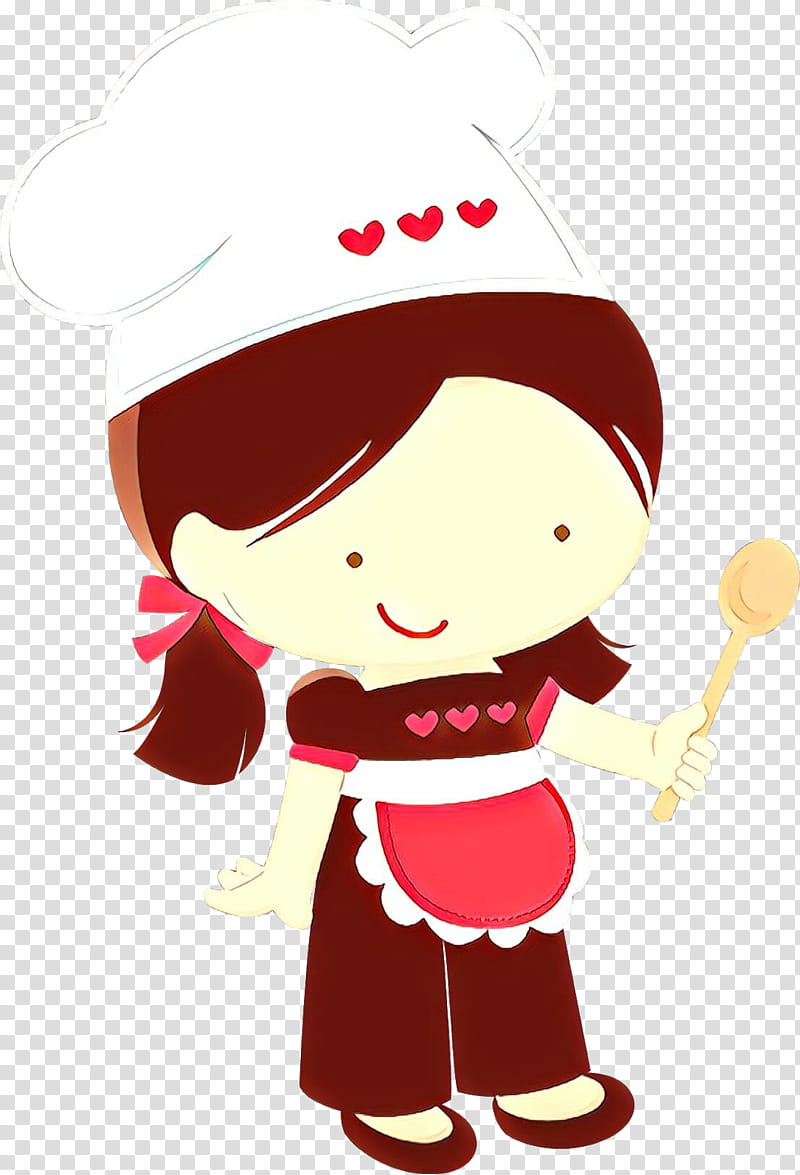 Girl, Chef, Cooking, Baker, Pastry Chef, Food, Cartoon, Smile transparent background PNG clipart
