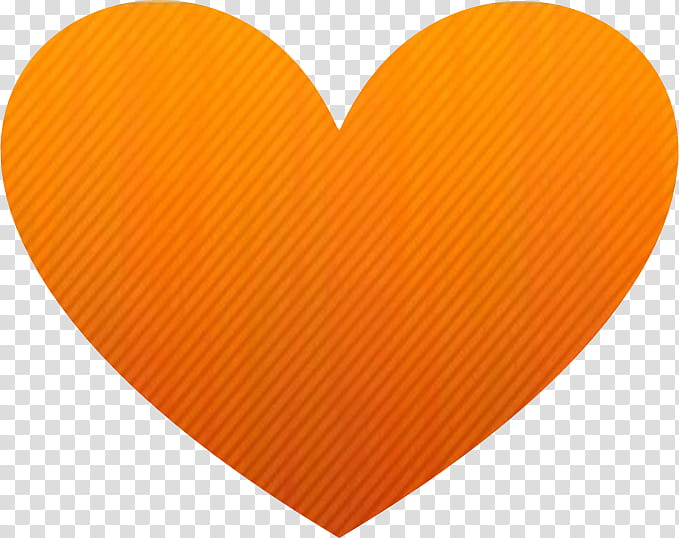 , orange heart transparent background PNG clipart