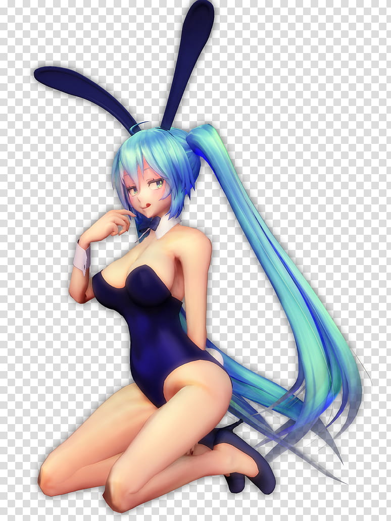 HK Miku, blue-haired female illustration transparent background PNG clipart