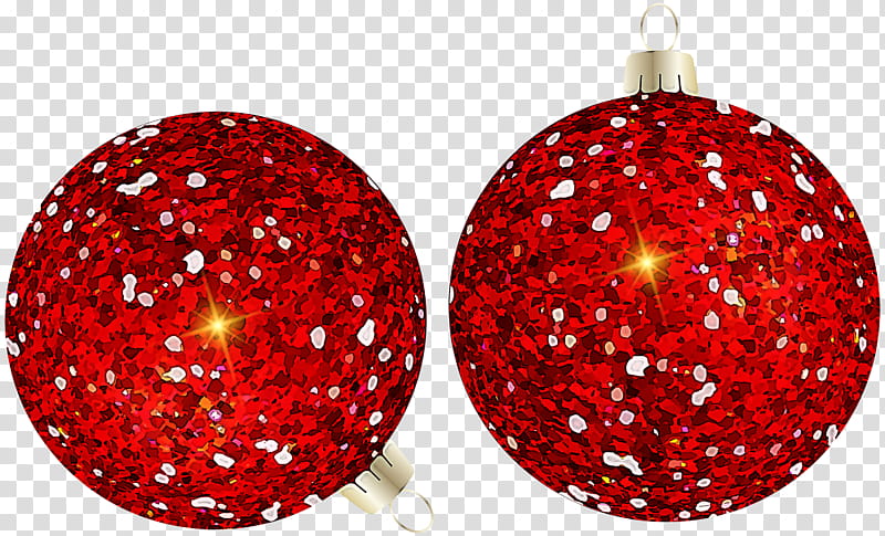 Christmas ornament, Christmas Decoration, Holiday Ornament, Red, Glitter, Lighting, Christmas Tree, Interior Design transparent background PNG clipart