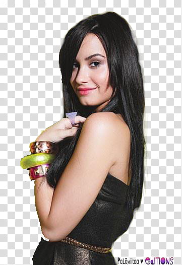 Demi Lovato , woman smirking transparent background PNG clipart