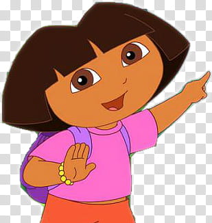 Dora The Explorer, Dora the Explorer pointing her finger up transparent background PNG clipart