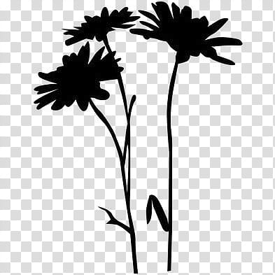 Flowers  PS Brushes, black flower illustration transparent background PNG clipart