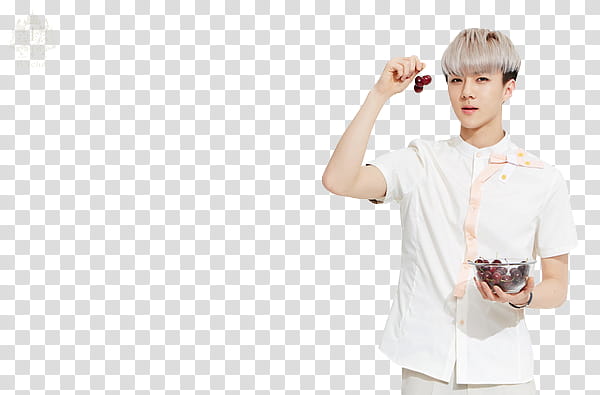EXO Ivy Club, man holding red berries transparent background PNG clipart