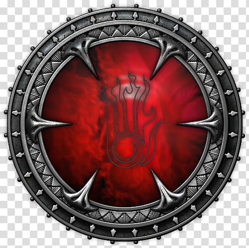 Destruction Amulet, round red and grey illustration transparent background PNG clipart
