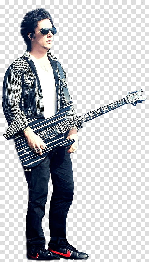 Avenged Sevenfold, man carrying electric guitar transparent background PNG clipart