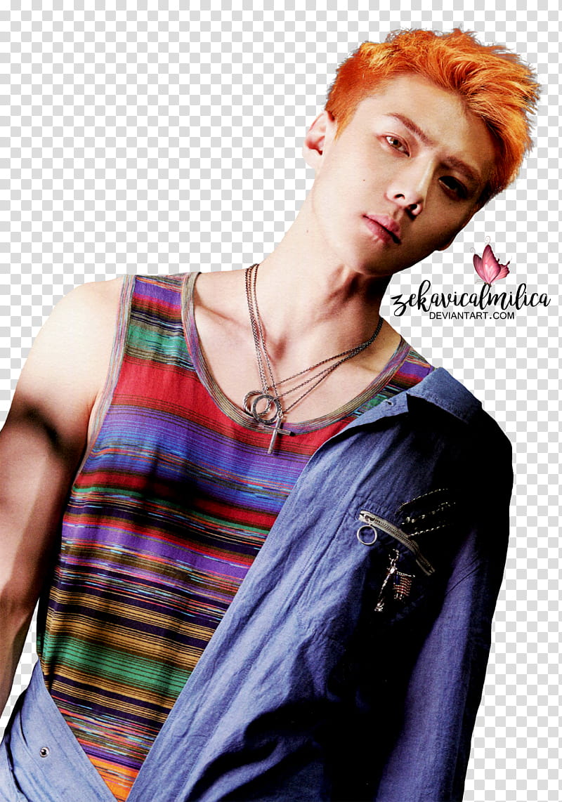 EXO Sehun The War, man in multicolored tank top transparent background PNG clipart