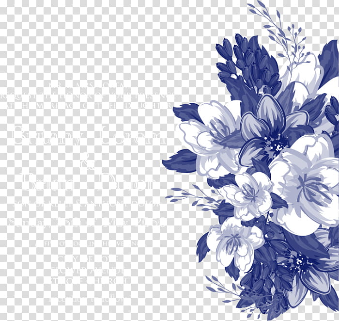 Floral Wedding Invitation, Floral Design, Flower, Blue, Rose, Flower Bouquet, Blue Flower, Cut Flowers transparent background PNG clipart