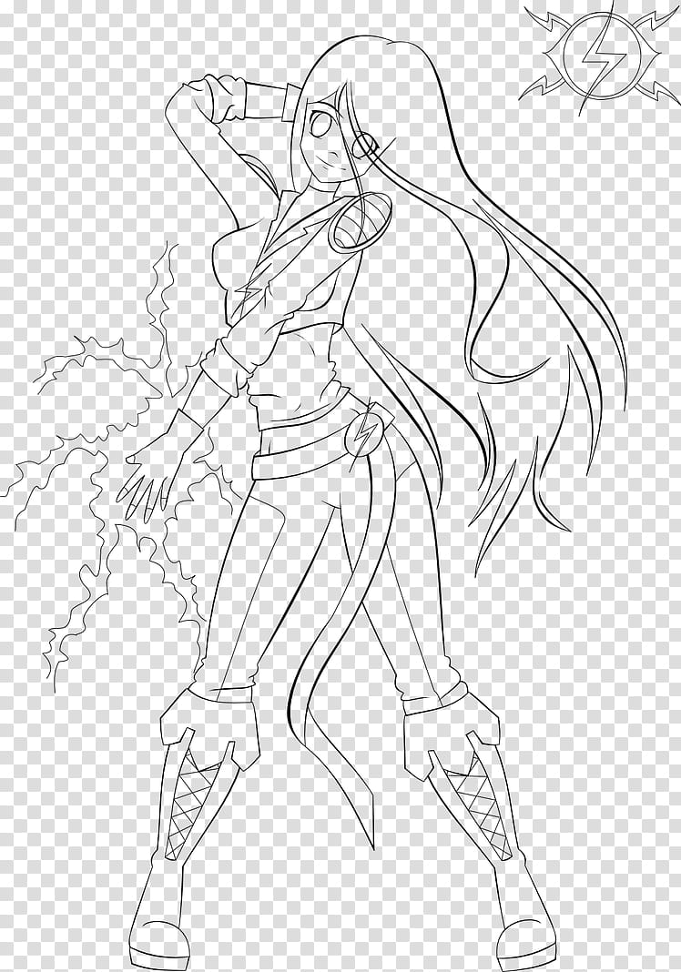 Anime Girl, ZeusTeam, Coloring Page transparent background PNG clipart