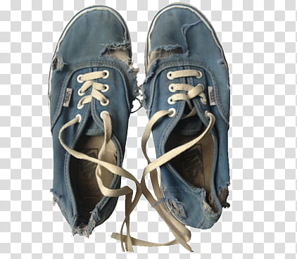 AESTHETIC GRUNGE, distressed blue Vans low-top sneakers illustration transparent background PNG clipart