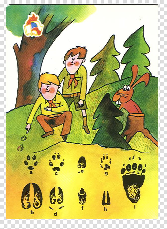 SET Postcards part, two boy and orange rabbit cartoon illustration transparent background PNG clipart