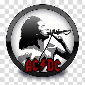 AC DC Icons, AC-DC Bon Scott  transparent background PNG clipart