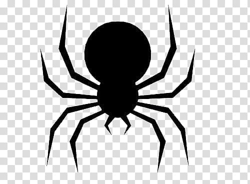 HALLOWEEN HANNAK, black spider illustration transparent background PNG clipart