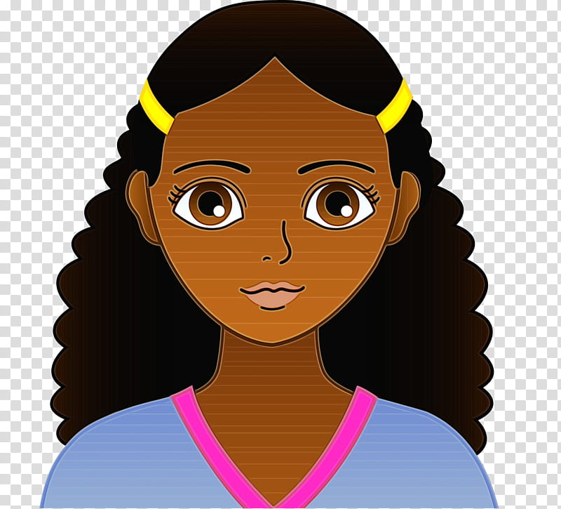 Transparency Girl Woman African Americans Silhouette, Watercolor, Paint, Wet Ink, American Girl, Cartoon, Hair, Face transparent background PNG clipart