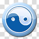 Powder Blue, blue yin-yang icon transparent background PNG clipart