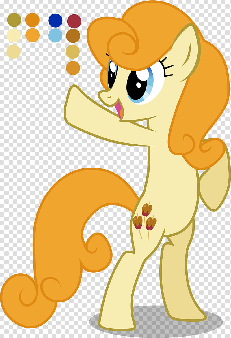 Caramel Apple, yellow My Little Pony charcater transparent background PNG clipart