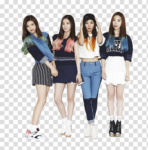 RED VELVET, four female member kpop group transparent background PNG clipart