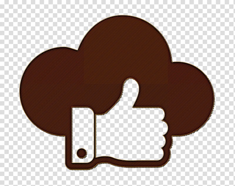 cloud icon cloud computing icon like icon, Thumb Icon, Up Icon, Brown, Logo, Hand, Finger transparent background PNG clipart