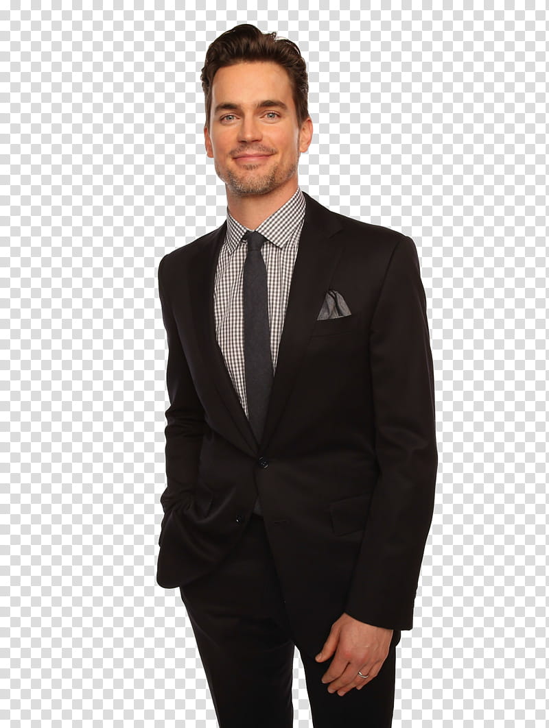 Matt Bomer s, man wearing black dress suit transparent background PNG clipart