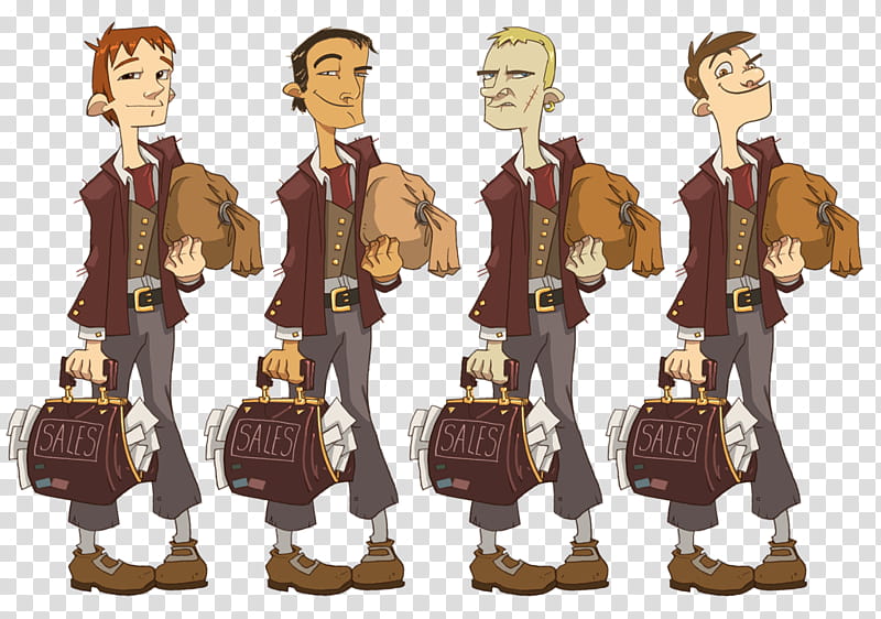 Zork Male Hero  Designs, four male character art transparent background PNG clipart