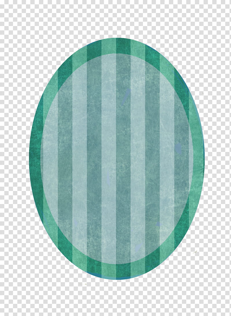 Oval Striped Frame, oval green transparent background PNG clipart
