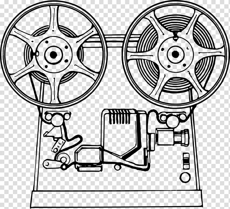 Movie Projector Auto Part, Film, graphic Film, Cinema, Multimedia Projectors, Film , Drawing, Line Art transparent background PNG clipart
