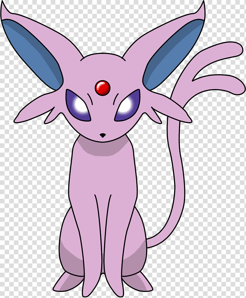 Espeon Sitting, Espeon of Pokemon transparent background PNG clipart