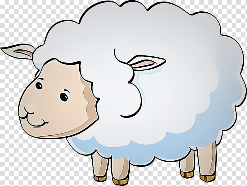 sheep sheep cartoon head, Cowgoat Family, Goatantelope, Live, Snout, Bovine transparent background PNG clipart