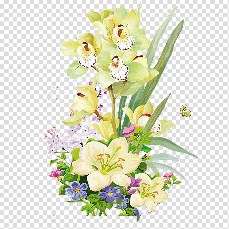 Floral Spring Flowers, Orchids, Cut Flowers, Floral Design, Moth Orchids, Bud, Flower Arranging, Plant transparent background PNG clipart