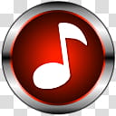 PrimaryCons Red, round red and gray music icon transparent background PNG clipart