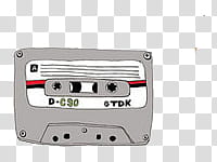 , gray cassette tape illustration transparent background PNG clipart