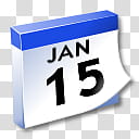 WinXP ICal, January  calendar illustration transparent background PNG clipart