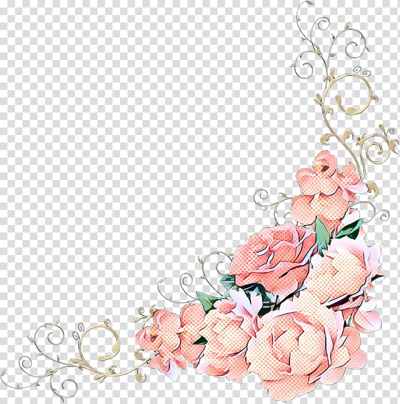 Floral design, Pop Art, Retro, Vintage, Pink, Flower, Petal, Rose transparent background PNG clipart