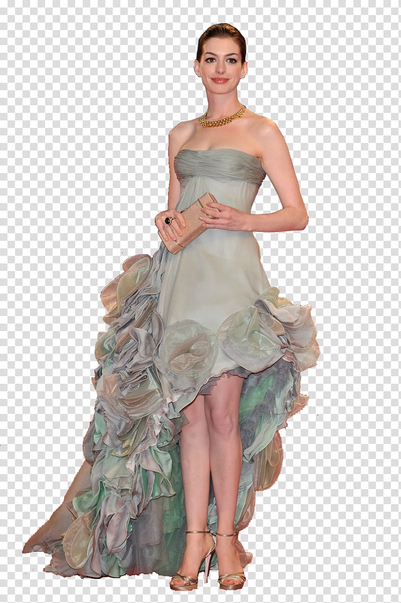 Anne Hathaway Red Carpet transparent background PNG clipart