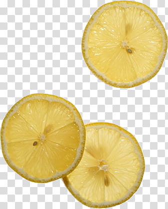 three sliced lemons transparent background PNG clipart