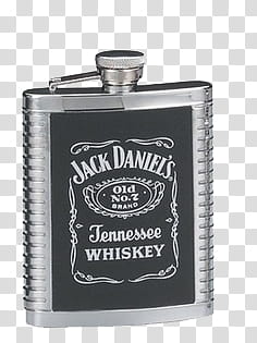 , gray Jack Daniel's hip flask illustration transparent background PNG clipart