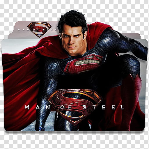 Man Of Steel  Folder Icon , Man of Steel ()  transparent background PNG clipart