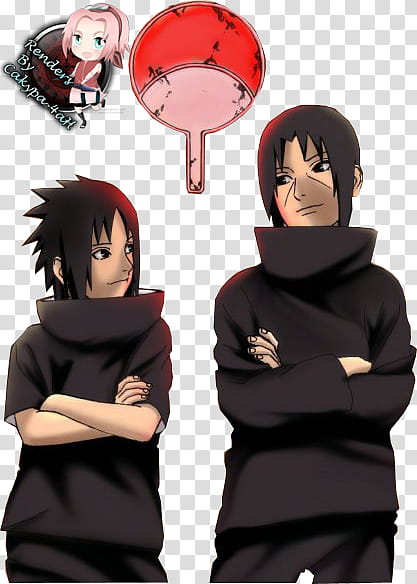 Uchiha brothers render transparent background PNG clipart