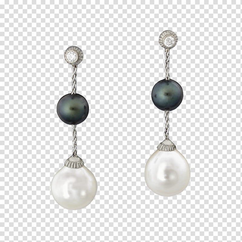 Metal, Earring, Pearl, Jewellery, Gemstone, Tahitian Pearl, Cultured Freshwater Pearls, Earrings transparent background PNG clipart